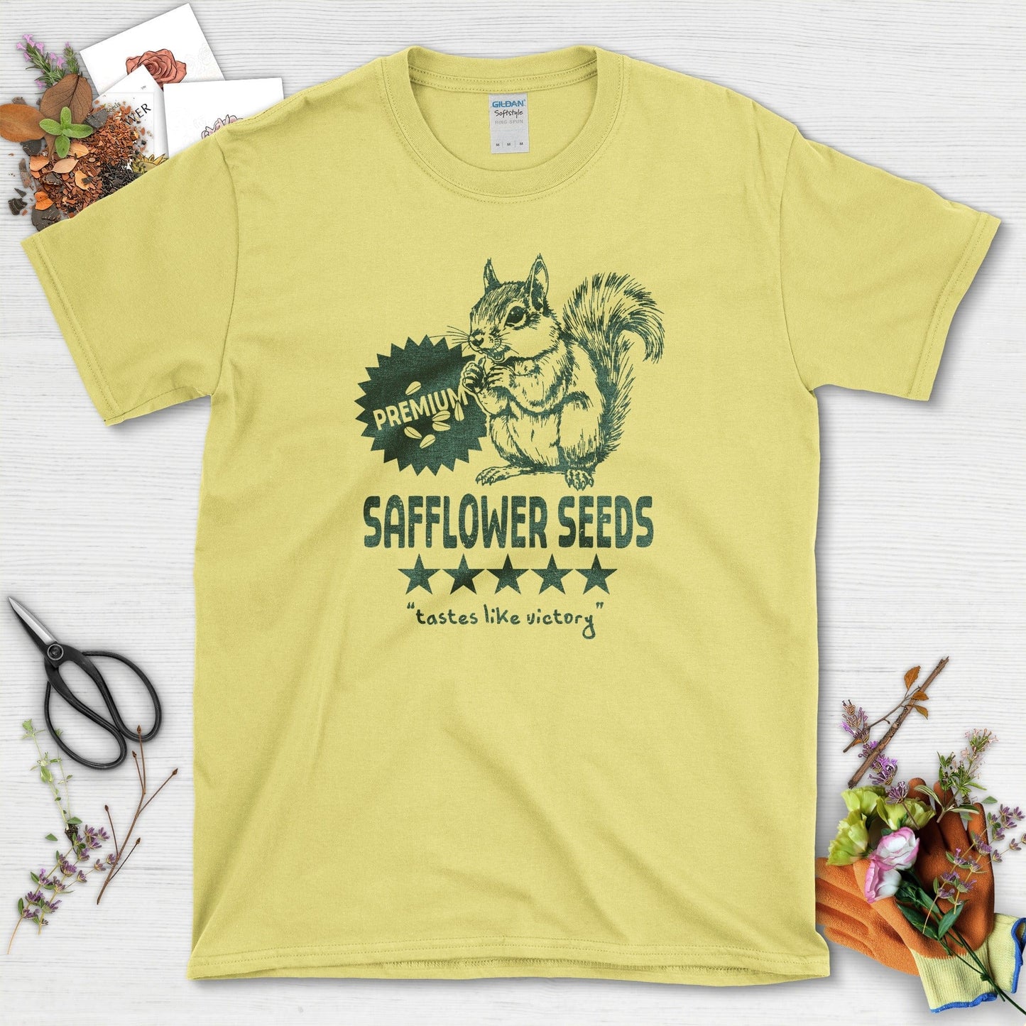 Safflower Seeds Squirrel T-Shirt Cornsilk / S T-Shirt
