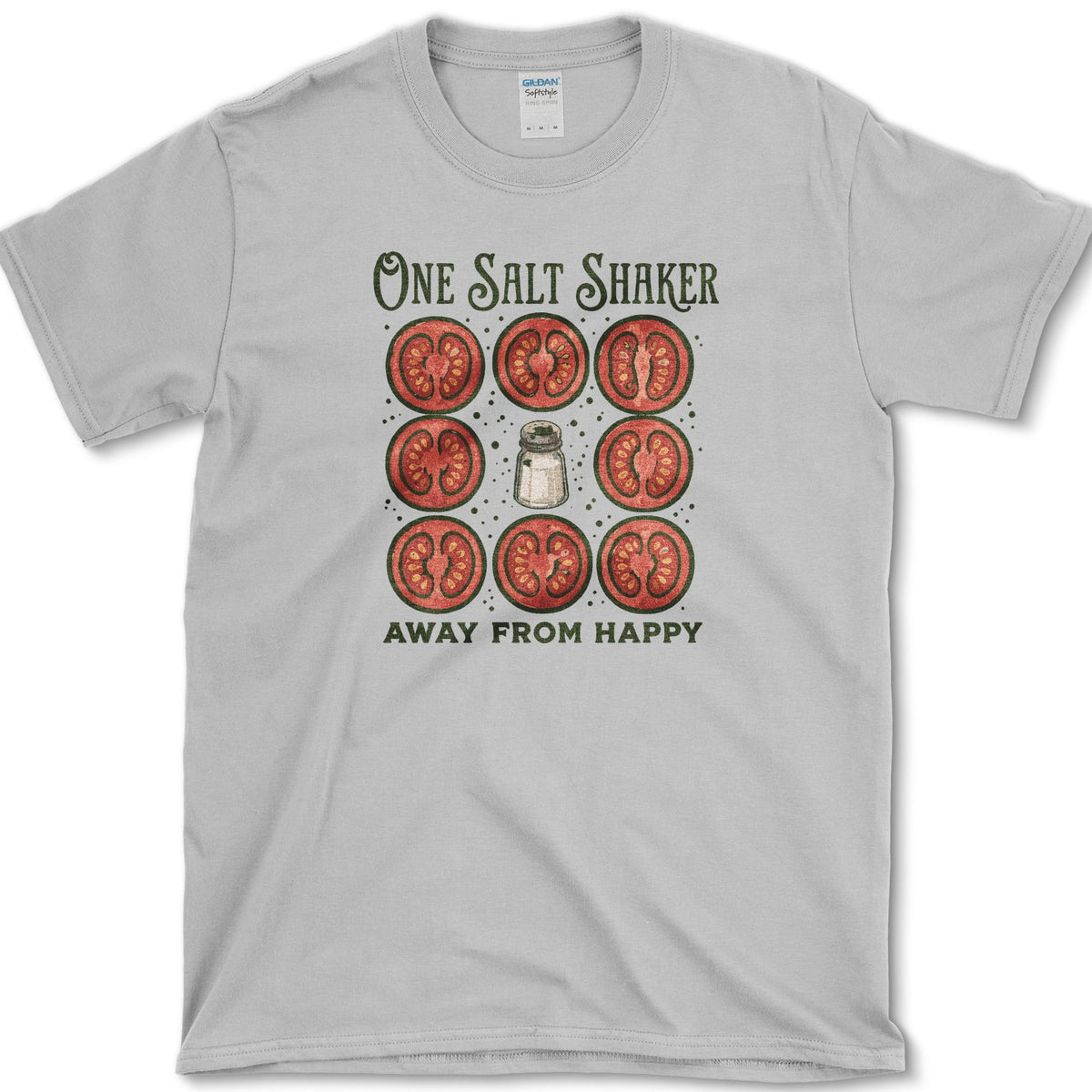 Salt Shaker Away From Happy T-Shirt S / Sport Grey Essential Tees