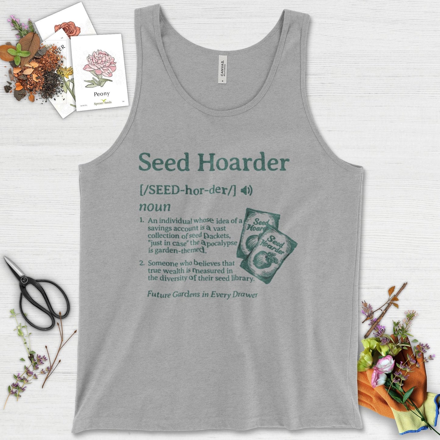 Seed Hoarder Definition Tank Top Athletic Heather / XS Physical Item