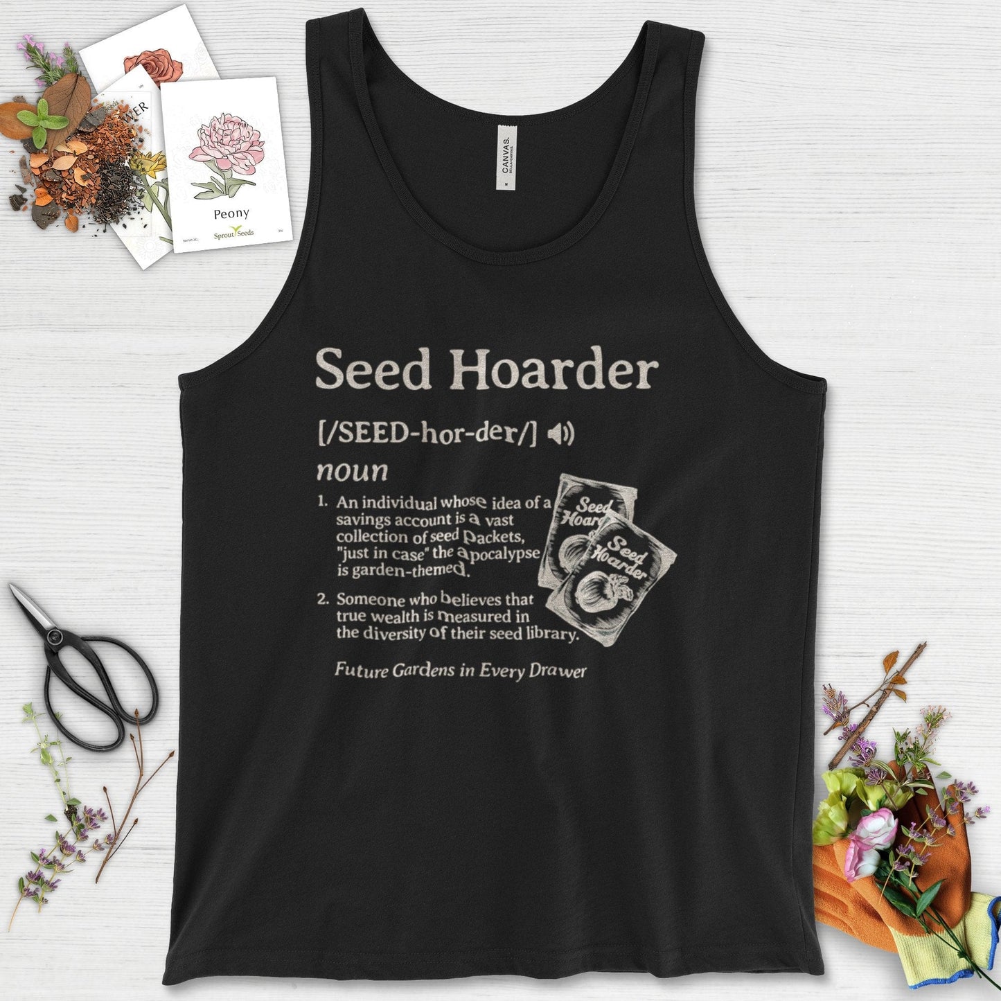 Seed Hoarder Definition Tank Top Black / XS Physical Item