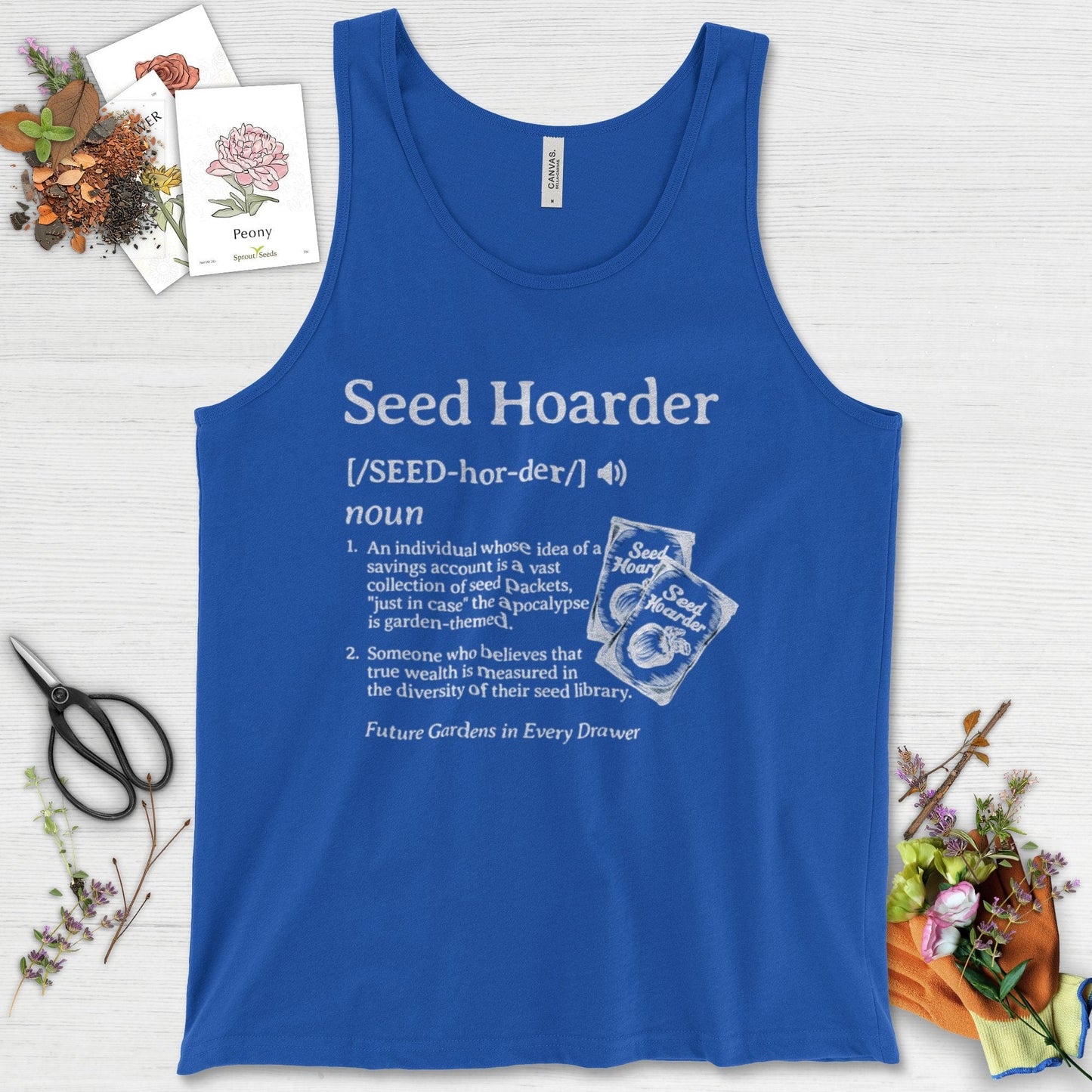 Seed Hoarder Definition Tank Top True Royal / XS Physical Item