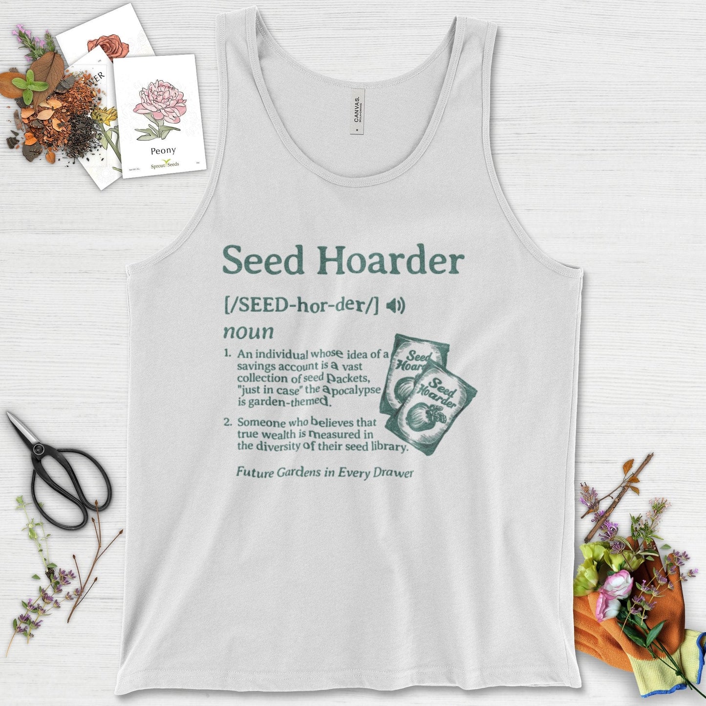 Seed Hoarder Definition Tank Top White / XS Physical Item