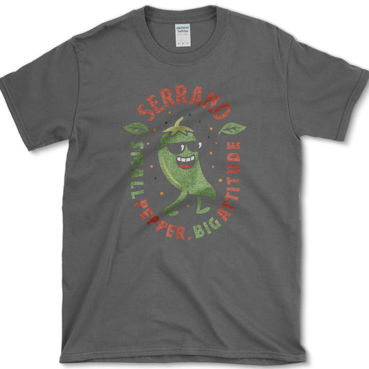 Serrano Pepper Big Attitude T-Shirt Dark Heather / S Essential Tees