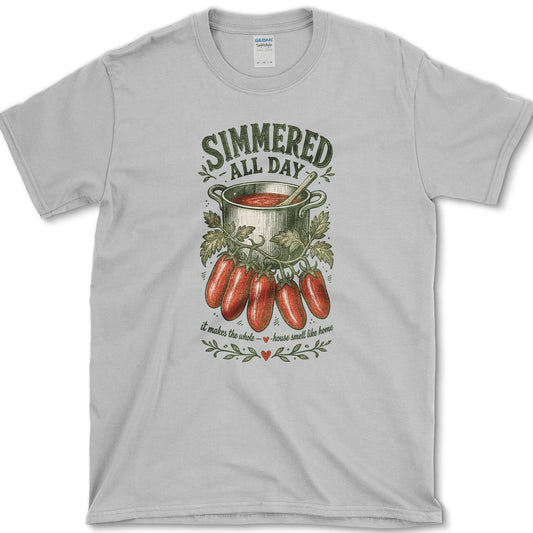 Simmered All Day T-Shirt S / Sport Grey Essential Tees