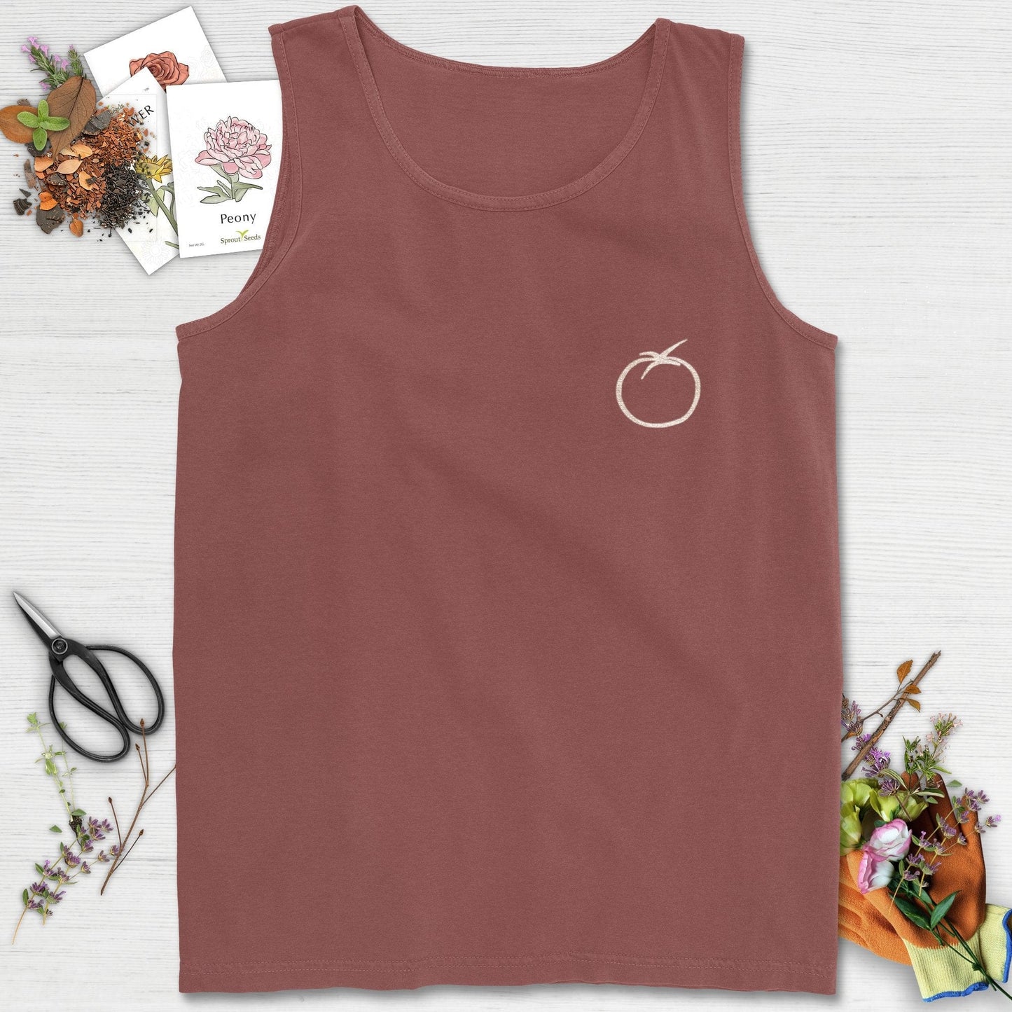 Simple Tomato Comfort Colors® Tank Top Brick / S Physical Item
