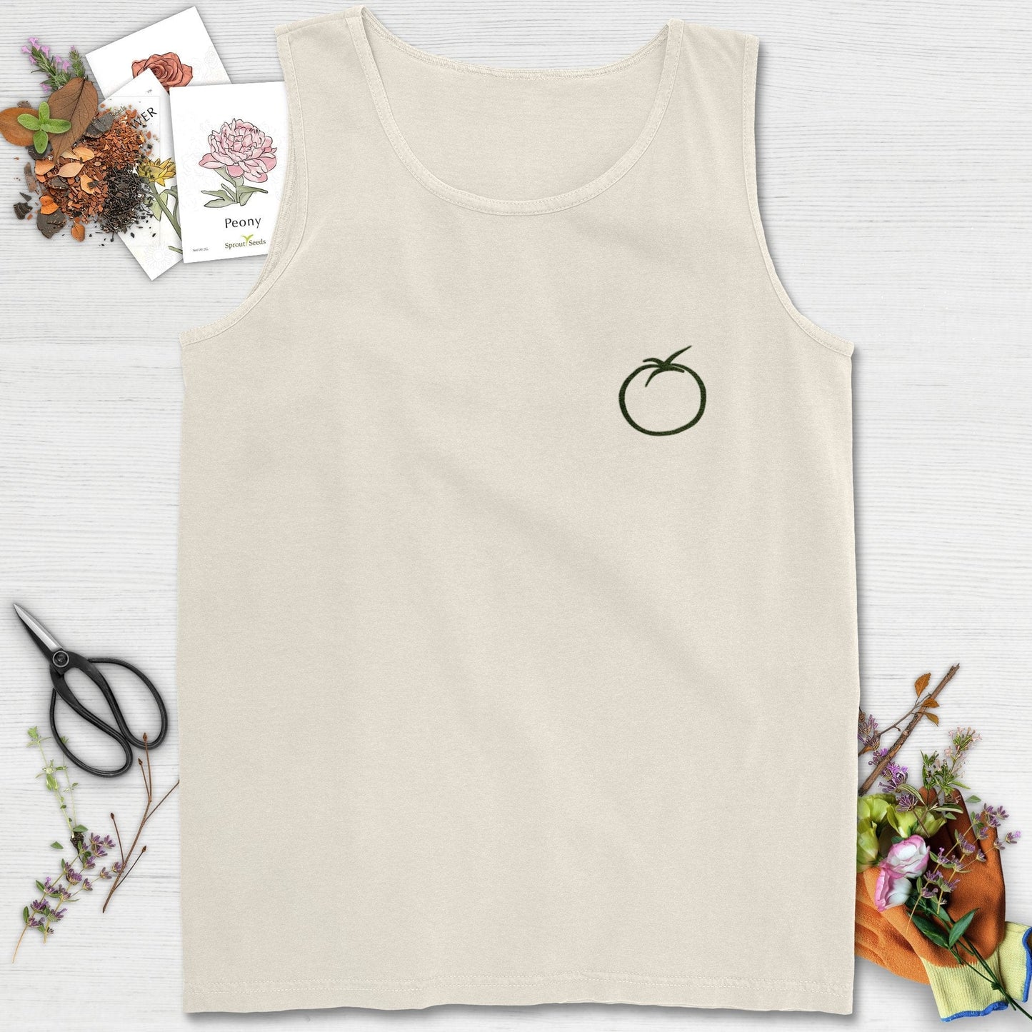 Simple Tomato Comfort Colors® Tank Top Ivory / S Physical Item