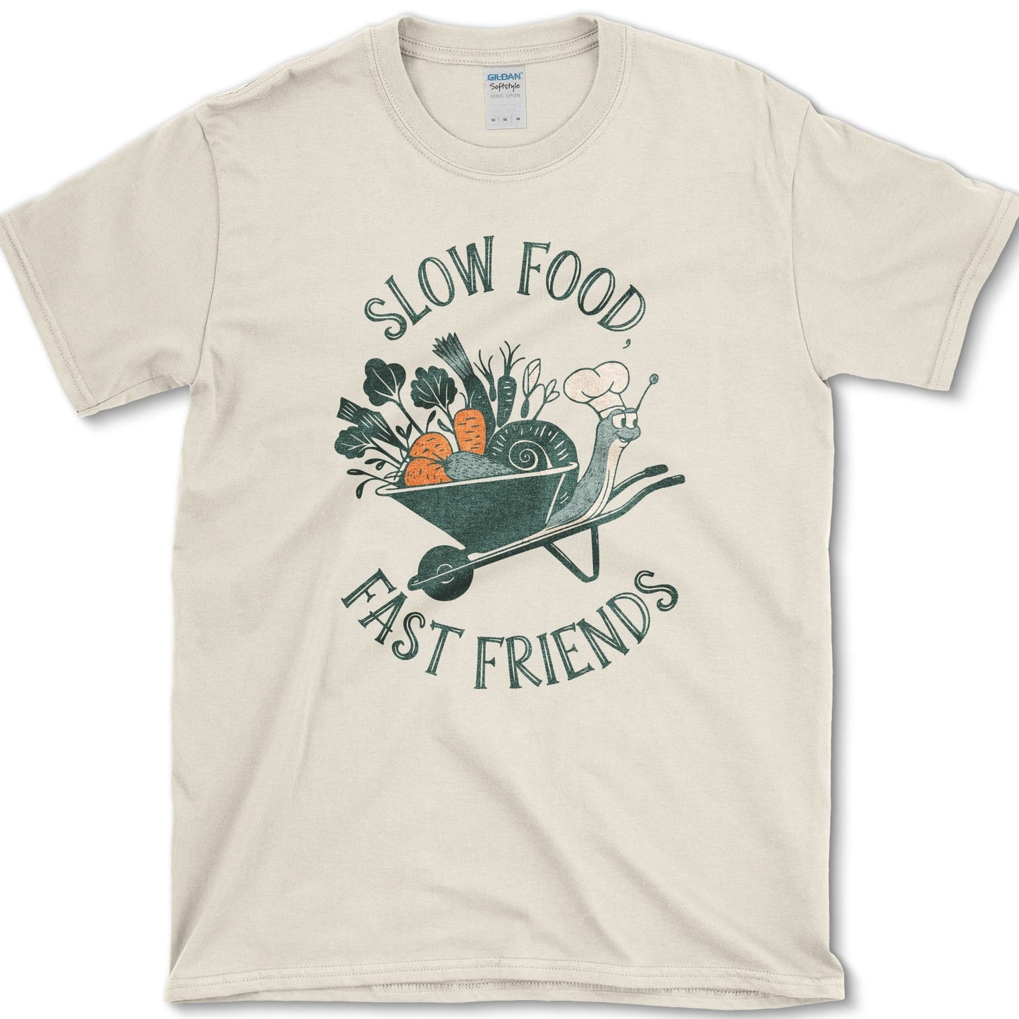 Slow Food Fast Friends T-Shirt Natural / S Essential Tees