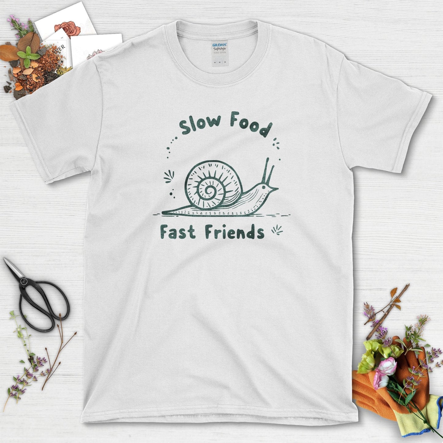 Slow Food Fast Friends T-Shirt White / S T-Shirt