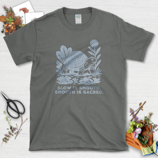 Slow is Sacred T-Shirt Charcoal / S Physical Item