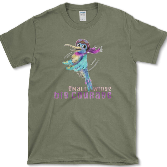 Small Wings T-Shirt Essential Tees / S / Military Green Physical Item