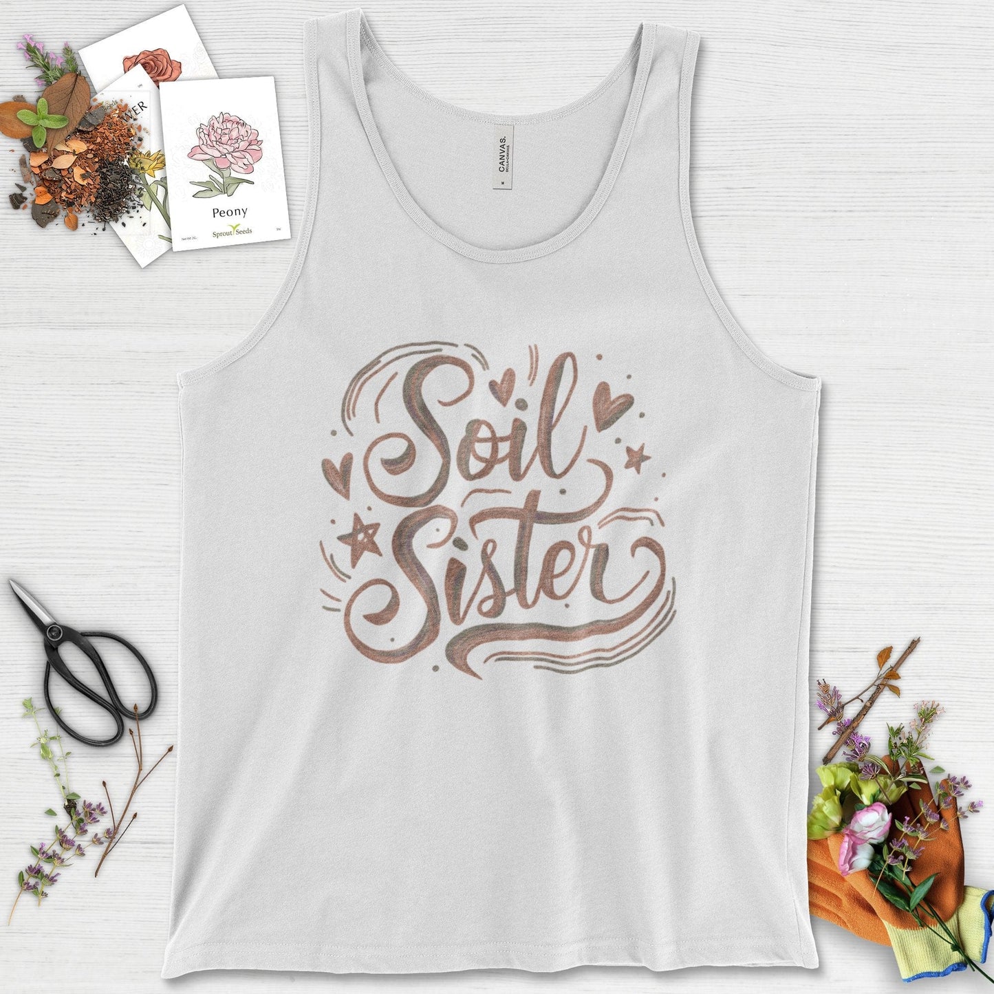 Soil Sister Garden Tank Top White / XS Physical Item
