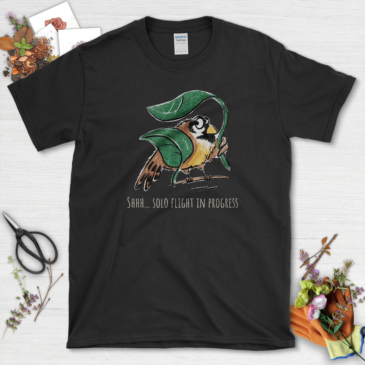 Solo Flight In Progress T-Shirt T-Shirts / S / Black Physical Item