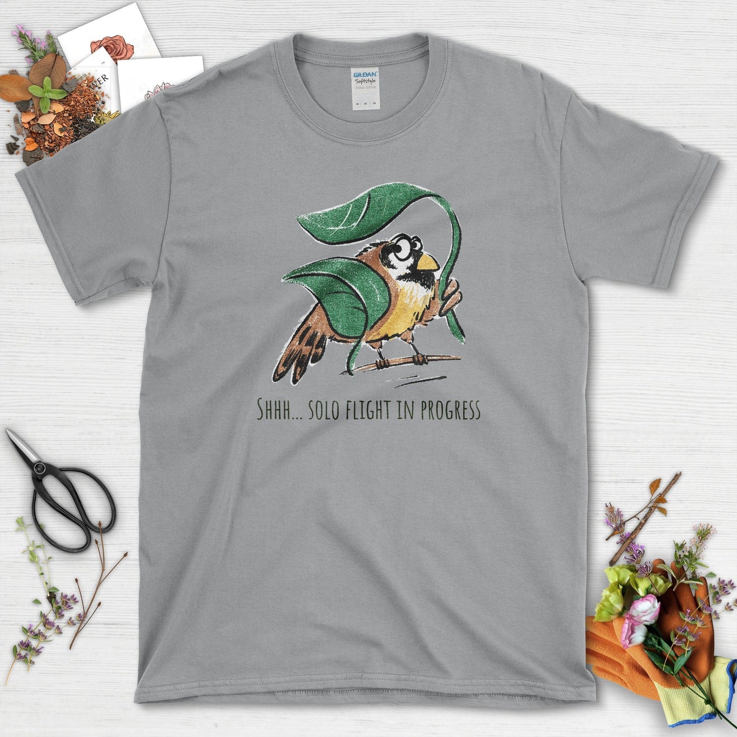 Solo Flight In Progress T-Shirt T-Shirts / S / Sport Grey Physical Item