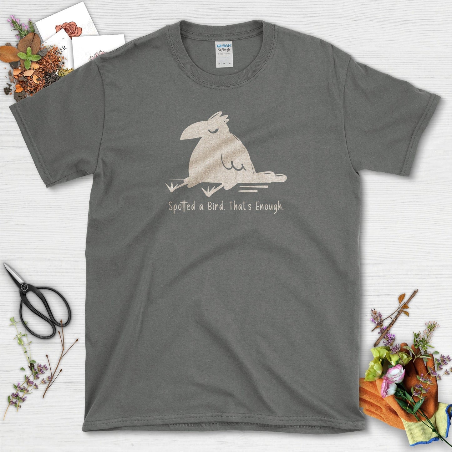 Spotted Bird, That's Enough T-Shirt T-Shirts / S / Charcoal Physical Item