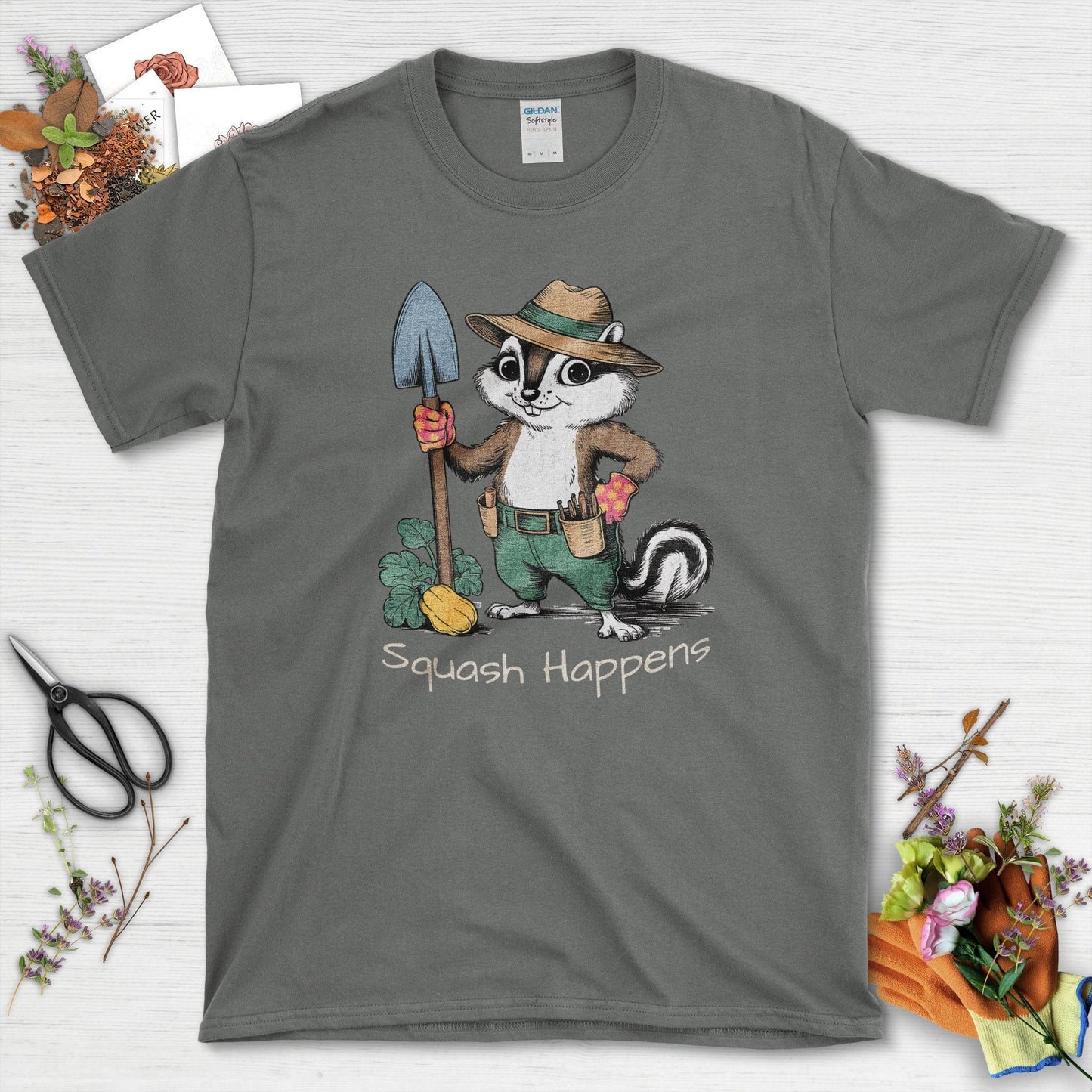 Squash Happens T-Shirt T-Shirts / S / Charcoal Physical Item
