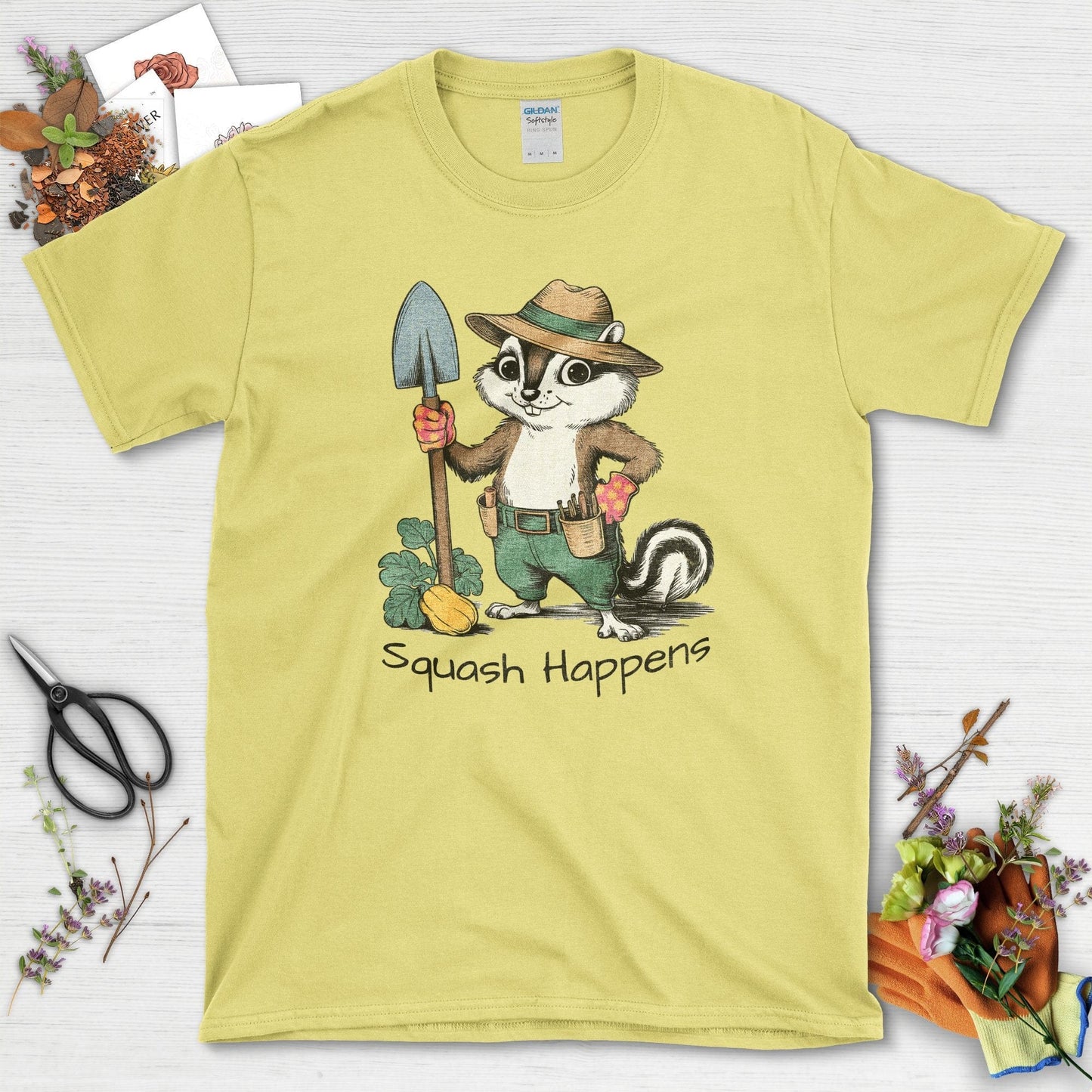 Squash Happens T-Shirt T-Shirts / S / Cornsilk Physical Item