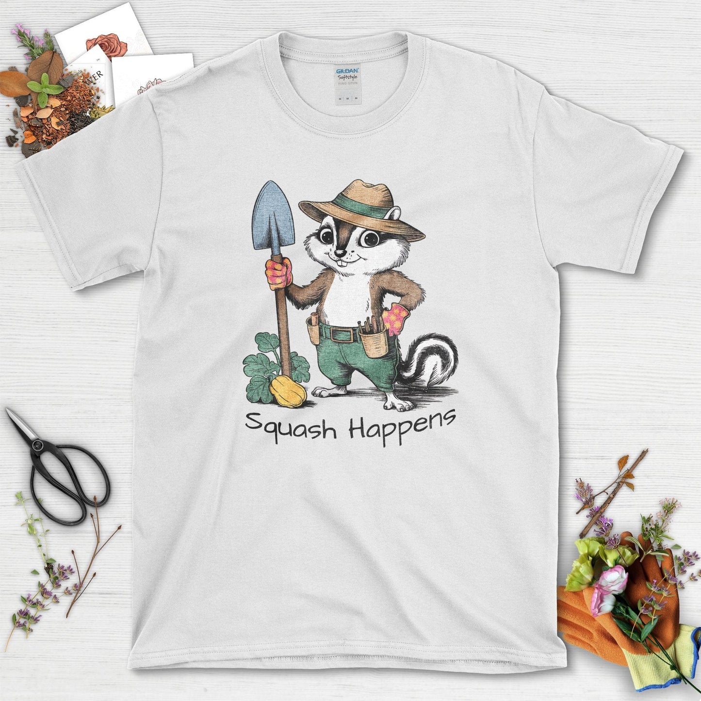Squash Happens T-Shirt T-Shirts / S / White Physical Item