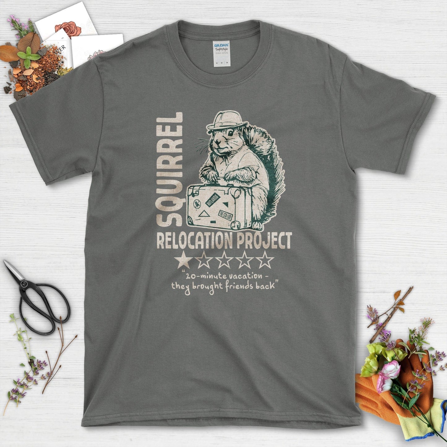 Squirrel Relocation Project T-Shirt Charcoal / S T-Shirt