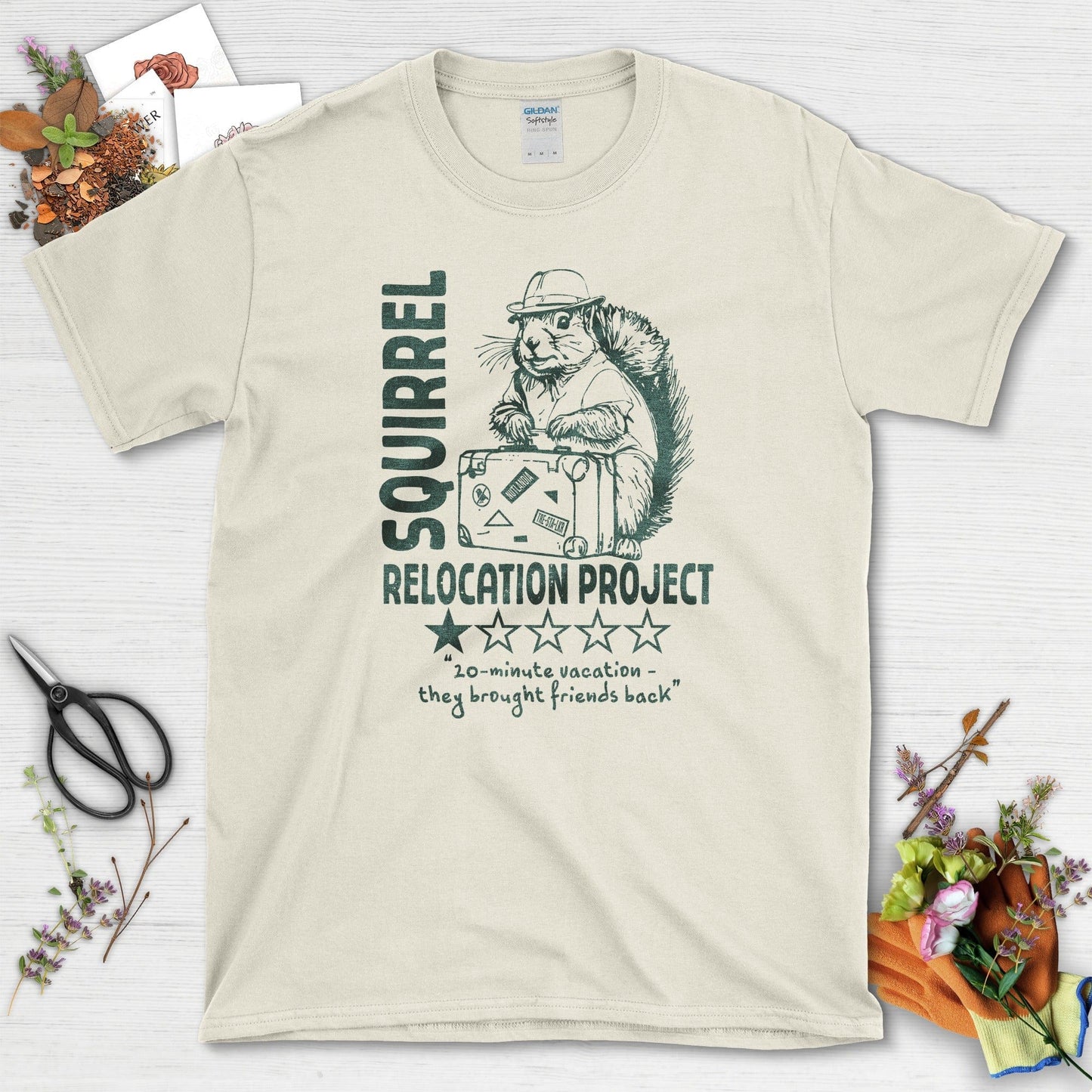 Squirrel Relocation Project T-Shirt Natural / S T-Shirt