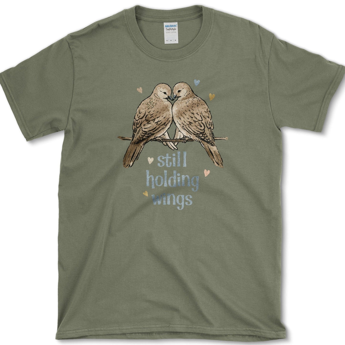 Still Holding Wings T-Shirt Essential Tees / S / Military Green Physical Item