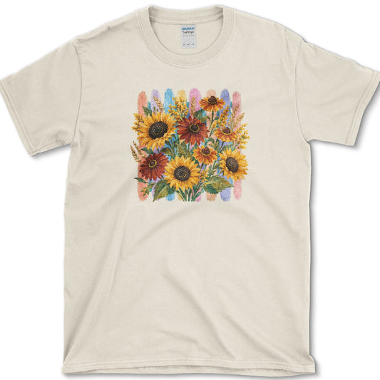 Sunflower Bouquet T-Shirt S / Natural Essential Tees