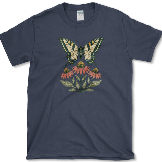 Swallowtail Coneflower T-Shirt S / Navy Essential Tees