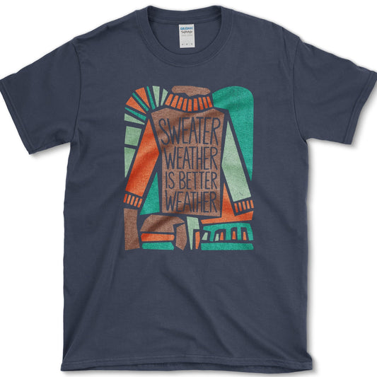 Sweater Weather T-Shirt Navy / S Essential Tees