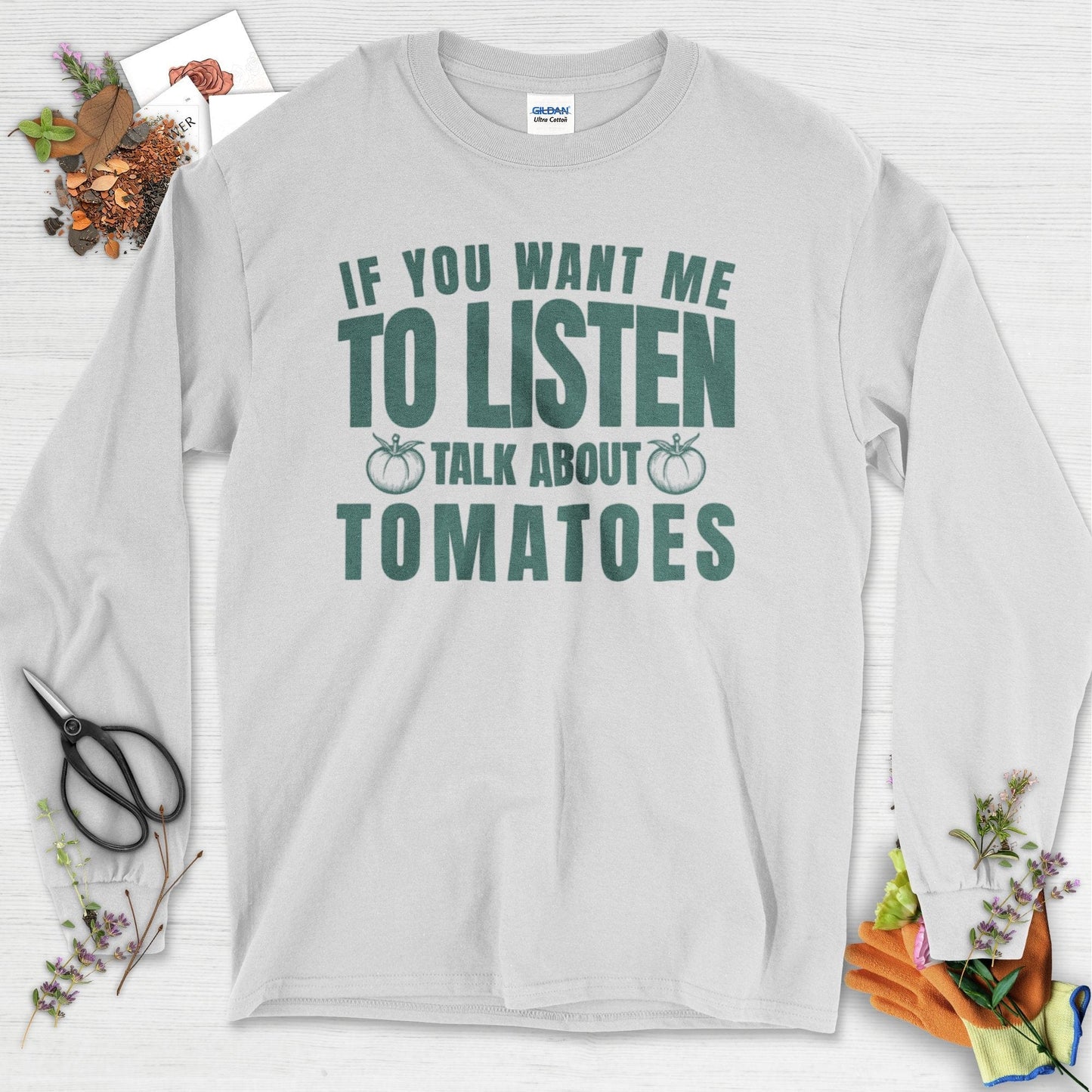 Talk About Tomatoes Long Sleeve Ash / S Physical Item