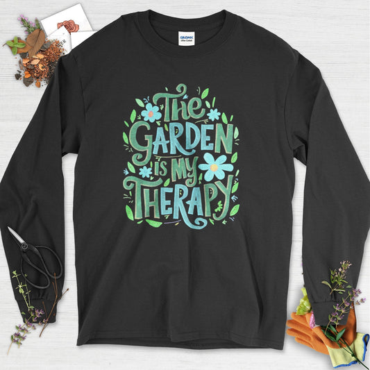 The Garden Is My Therapy Graphic Long Sleeve Black / S Physical Item