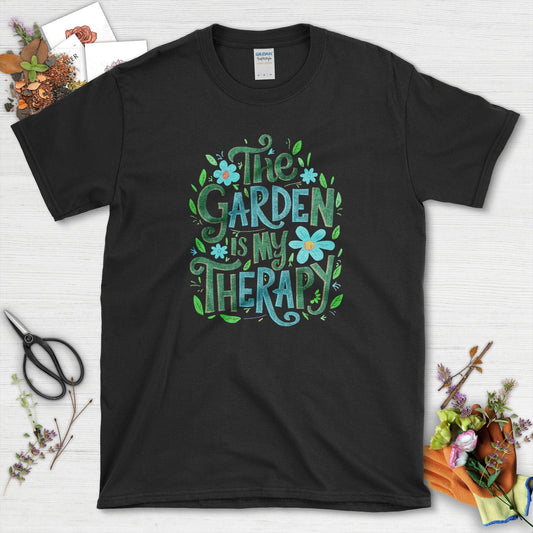 The Garden Is My Therapy Graphic T-Shirt Black / S T-Shirt