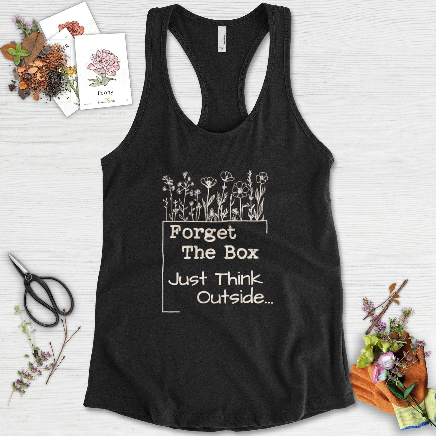 Think Outside the Box Racerback Racerback / XS / Black Physical Item