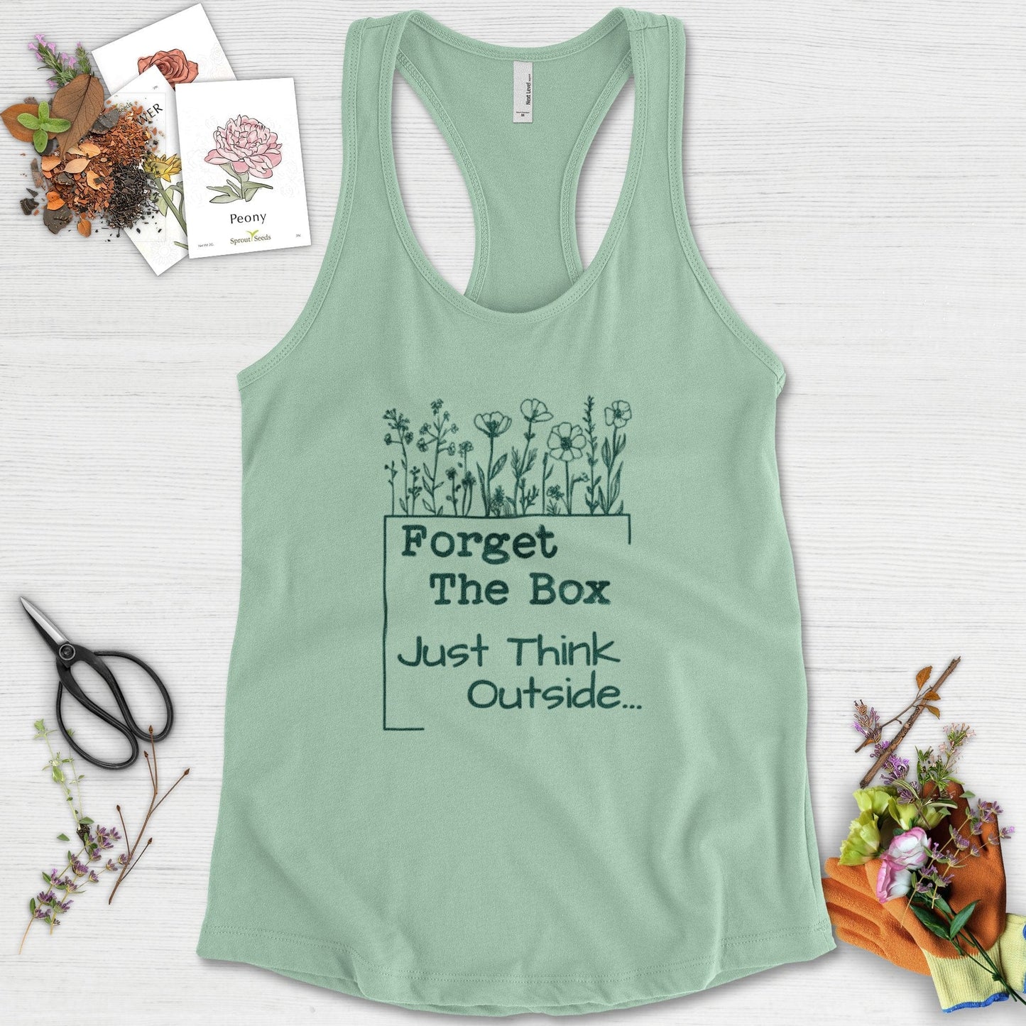 Think Outside the Box Racerback Racerback / XS / Mint Physical Item