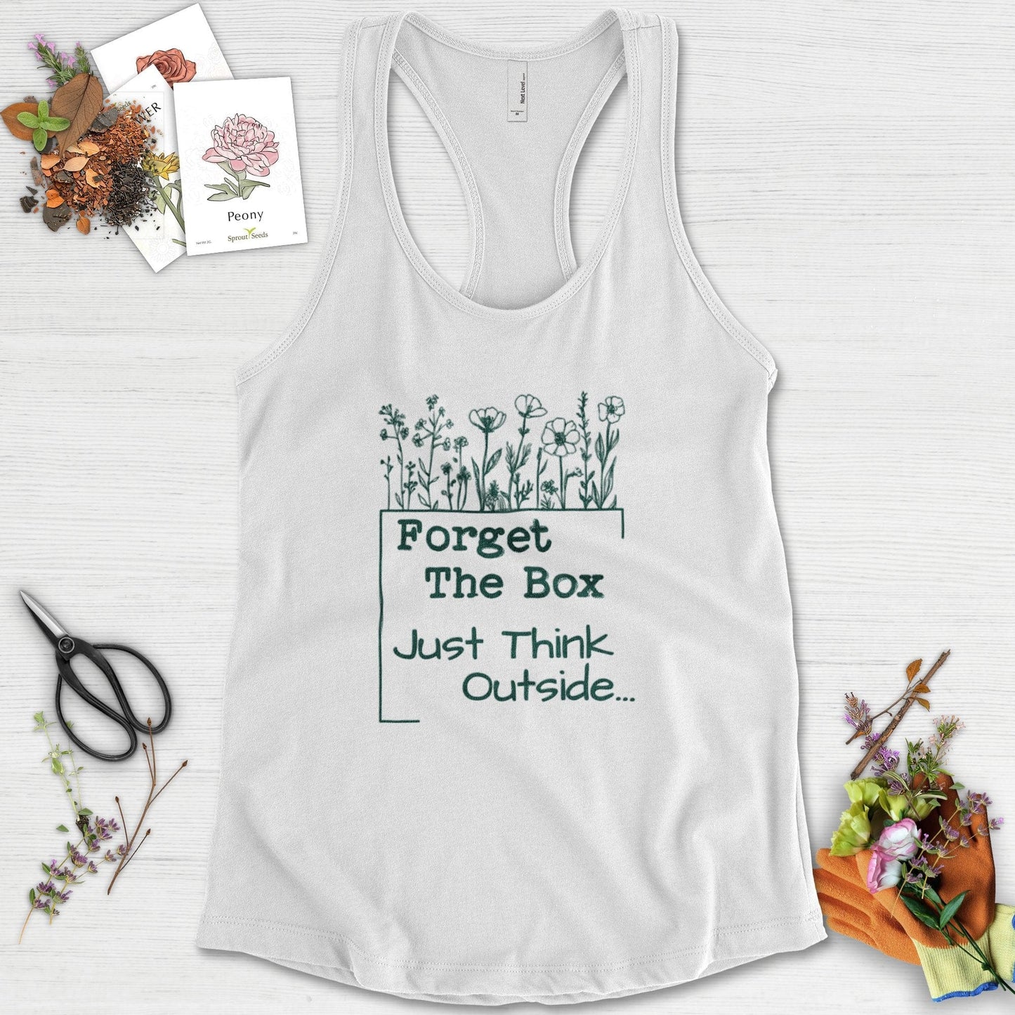 Think Outside the Box Racerback Racerback / XS / White Physical Item