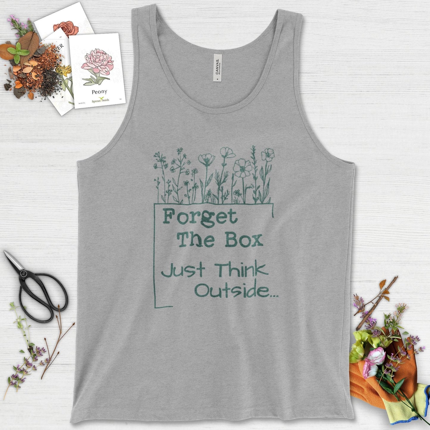 Think Outside the Box Tank Top Athletic Heather / XS Physical Item