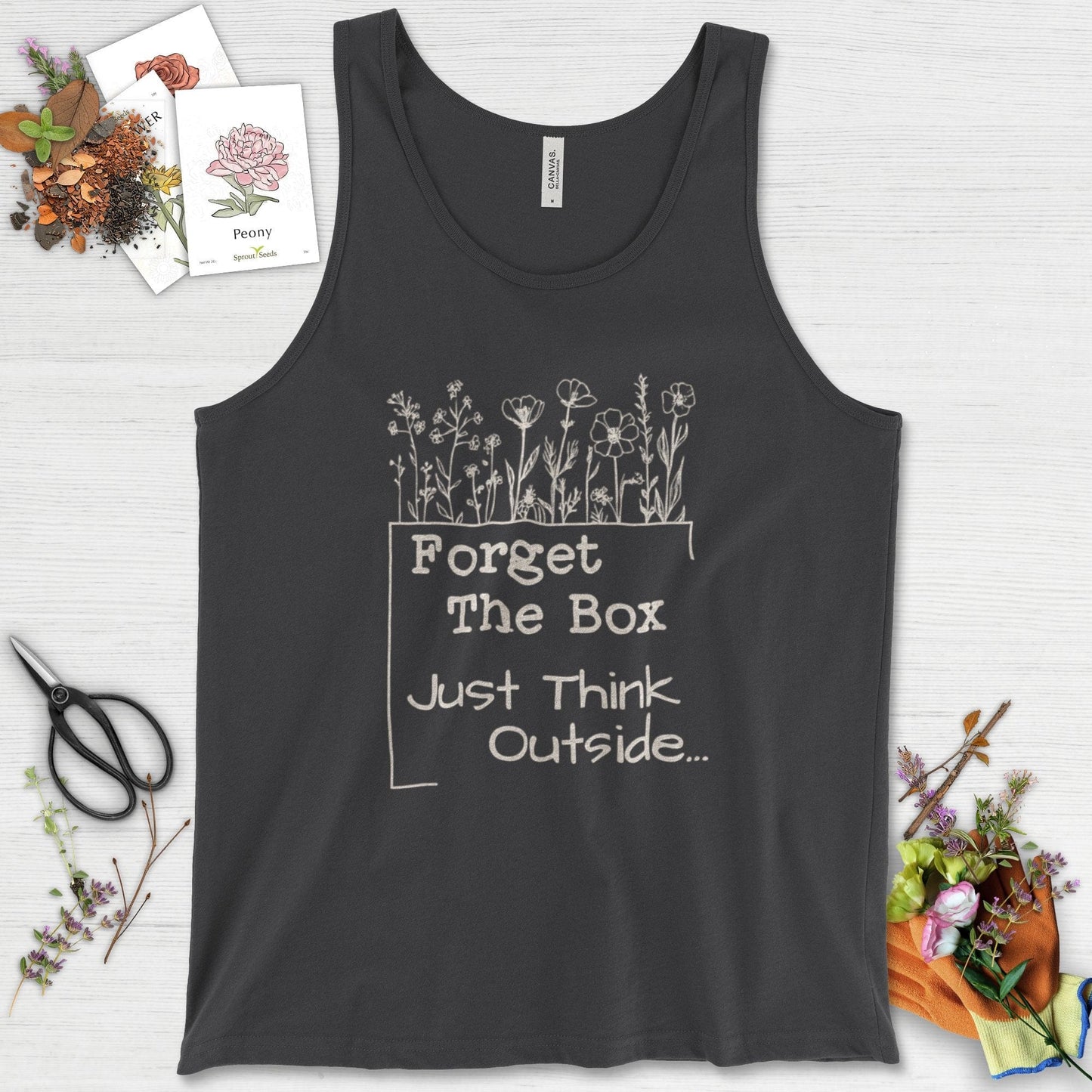 Think Outside the Box Tank Top Dark Grey / XS Physical Item