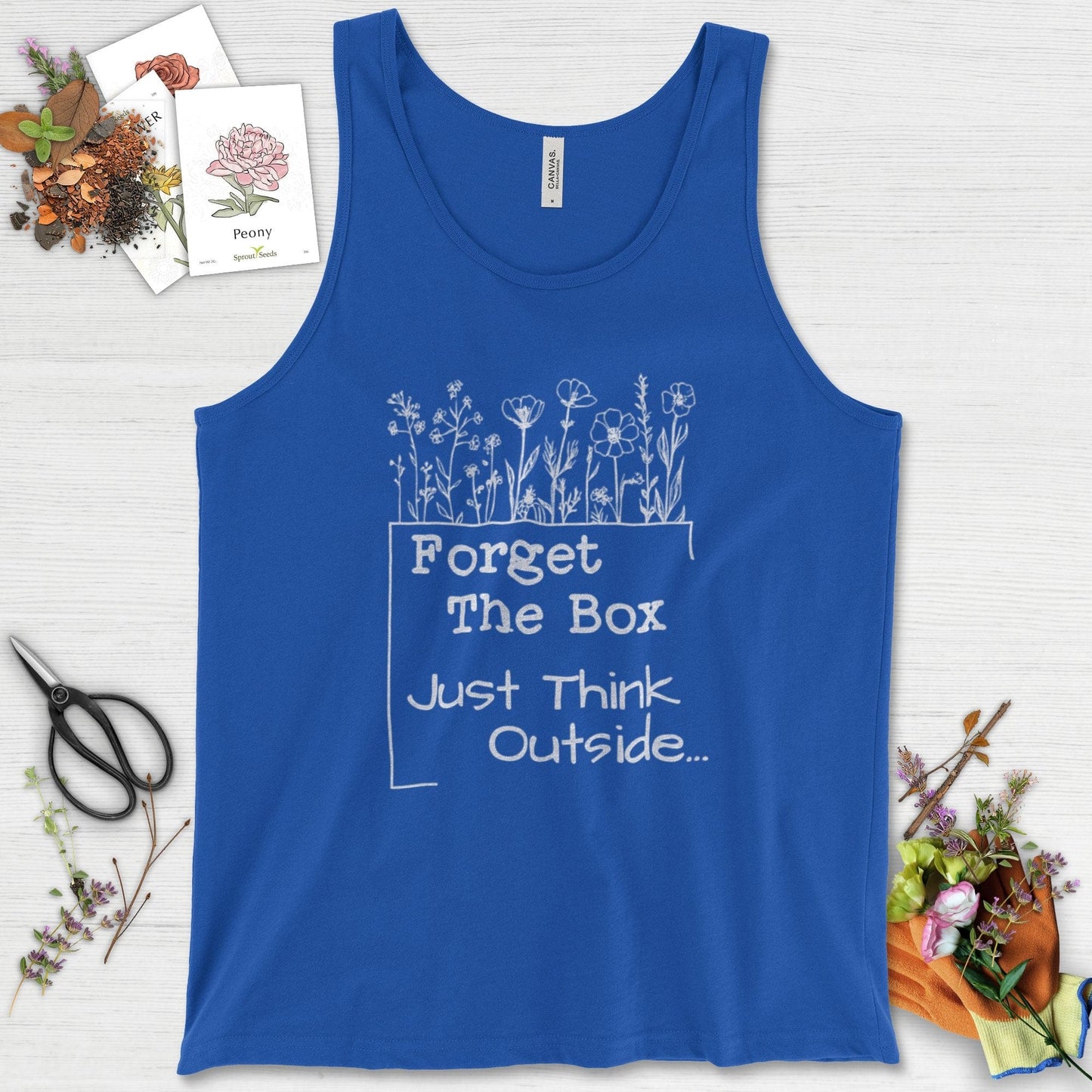 Think Outside the Box Tank Top True Royal / XS Physical Item