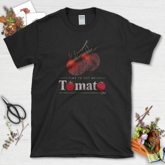 Time To Get My Tomato On T-Shirt Black / S Physical Item