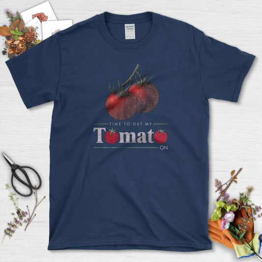 Time To Get My Tomato On T-Shirt Navy / S Physical Item