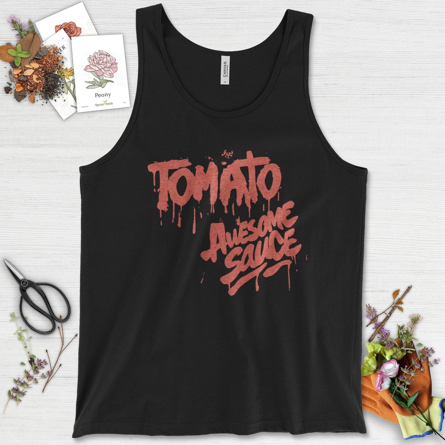 Tomato Awesome Sauce Tank Top Black / XS Physical Item