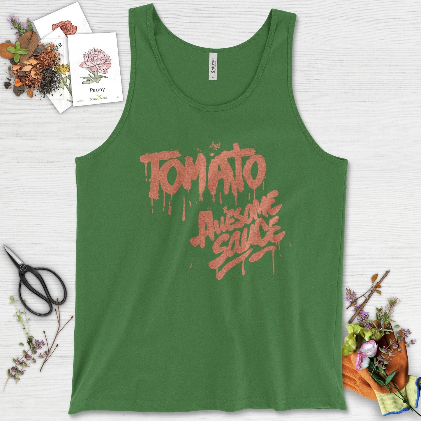 Tomato Awesome Sauce Tank Top Leaf / XS Physical Item