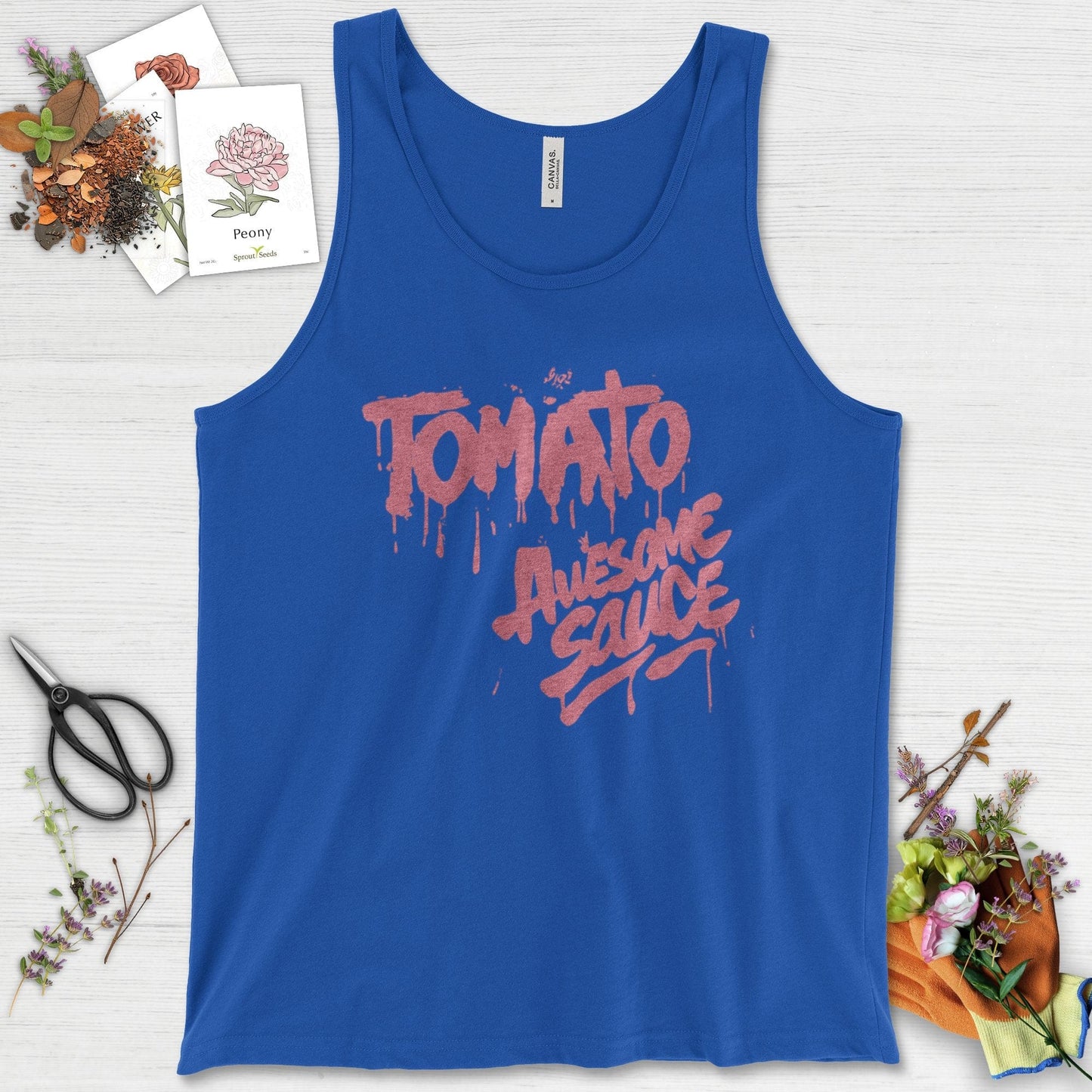 Tomato Awesome Sauce Tank Top True Royal / XS Physical Item