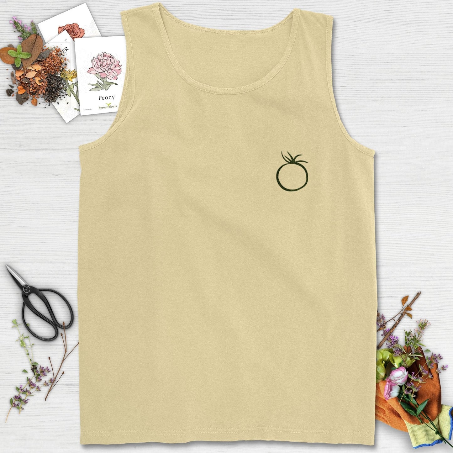 Tomato Design Comfort Colors® Tank Top Butter / S Physical Item