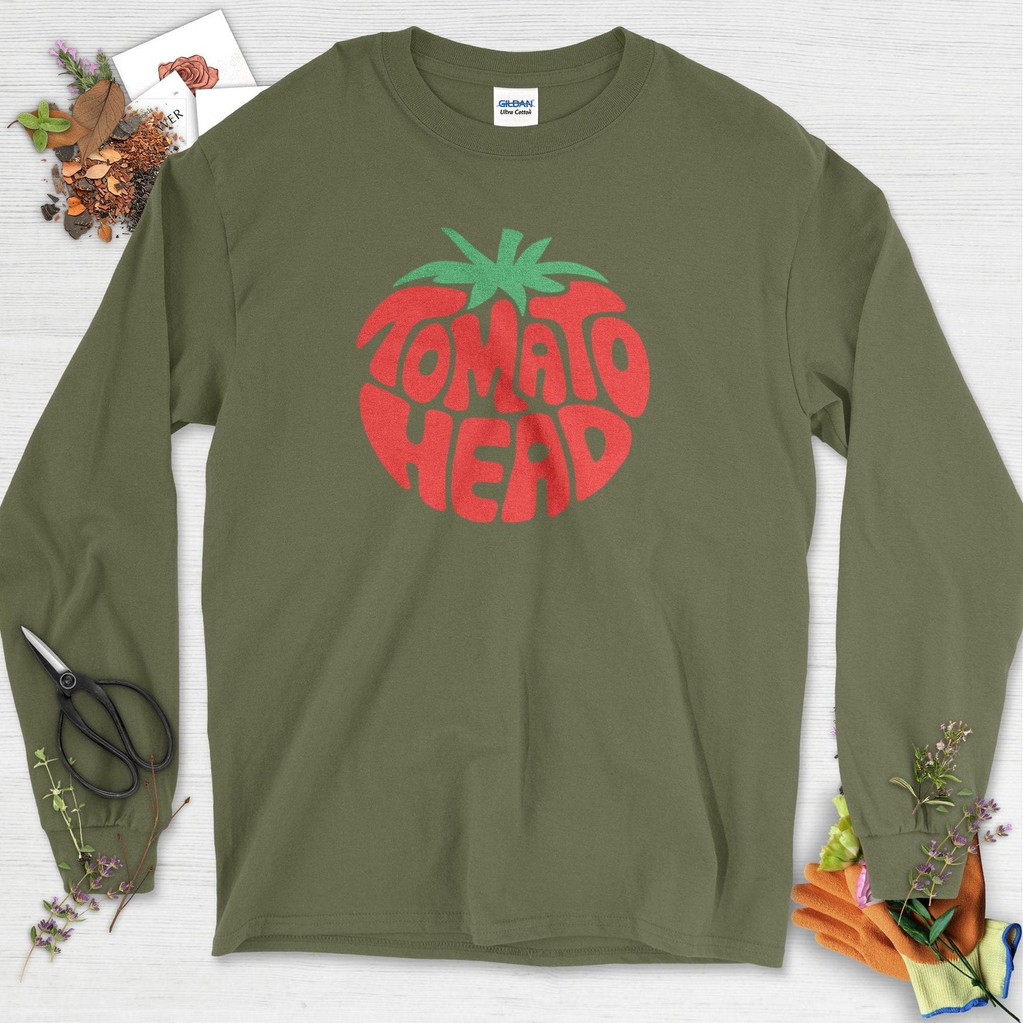 Tomato Head Long Sleeve Military Green / S Physical Item