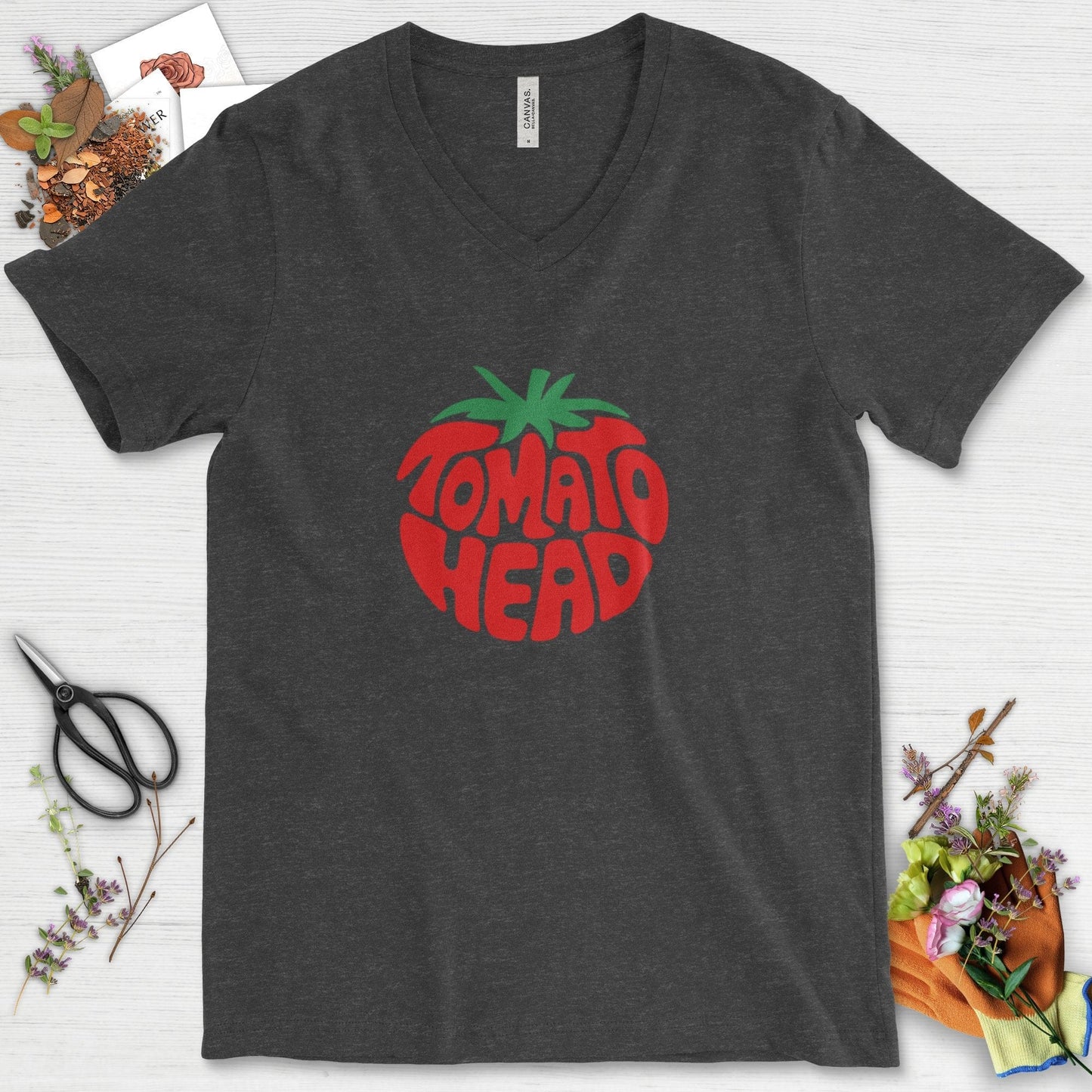 Tomato Head V-Neck Dark Grey Heather / S Physical Item
