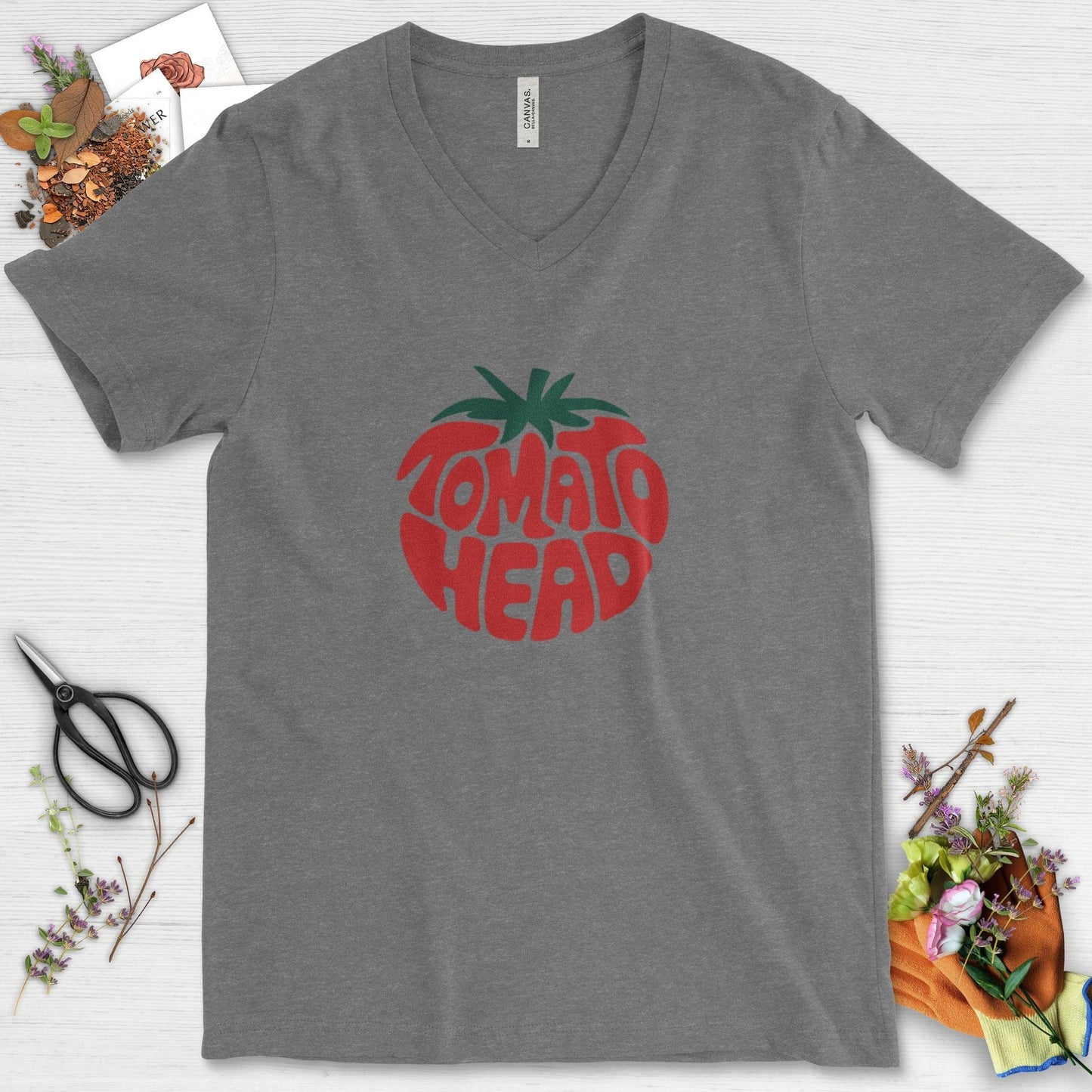 Tomato Head V-Neck Deep Heather / S Physical Item