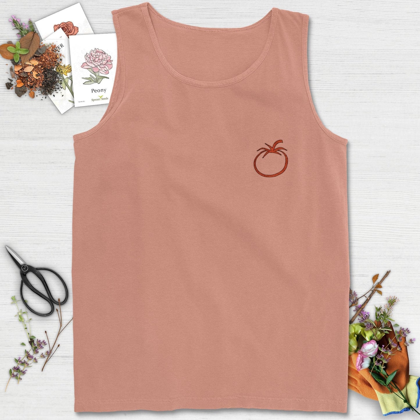 Tomato Illustration Comfort Colors® Tank Top Terracotta / S Physical Item