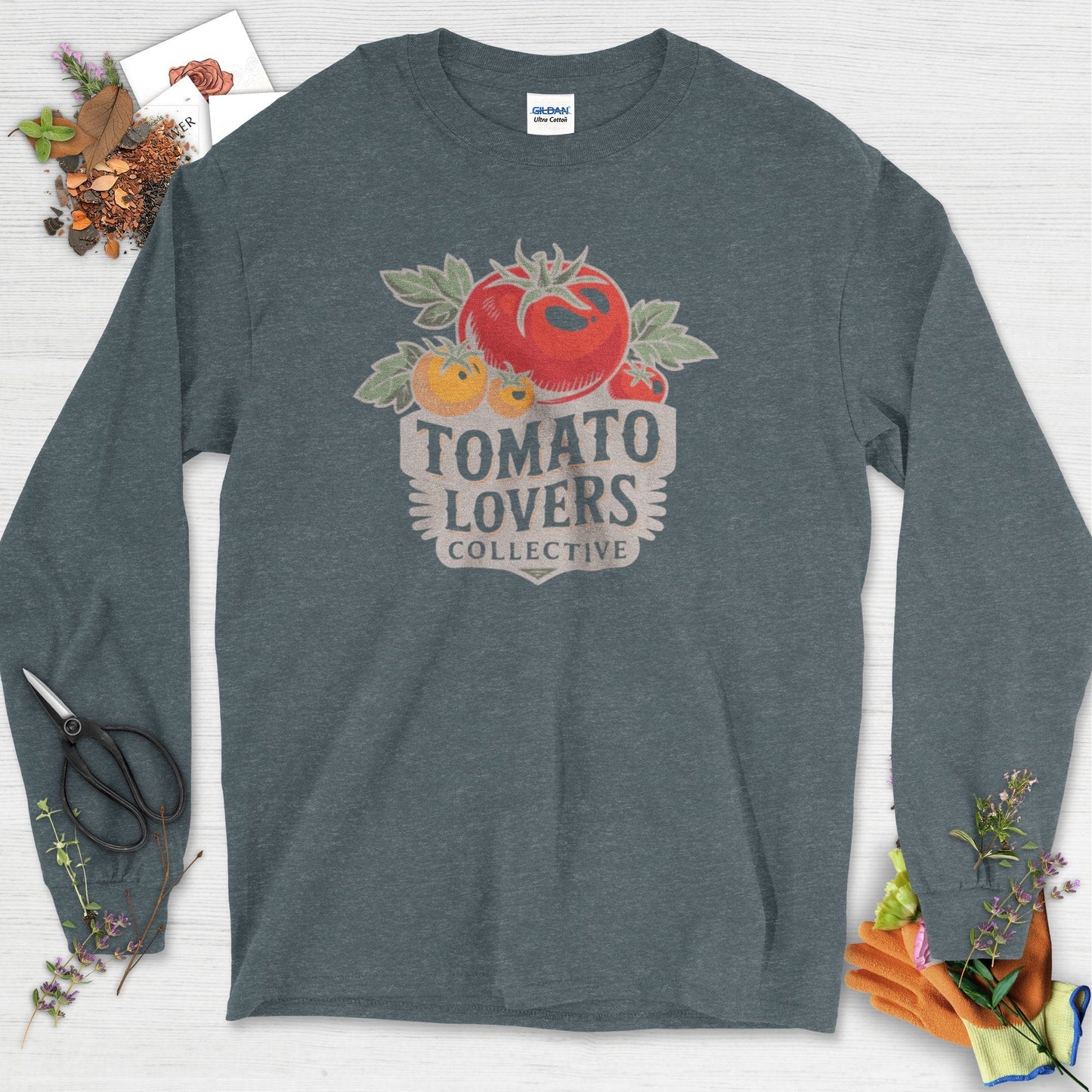 Tomato Lovers Collective Long Sleeve Dark Heather / S Physical Item