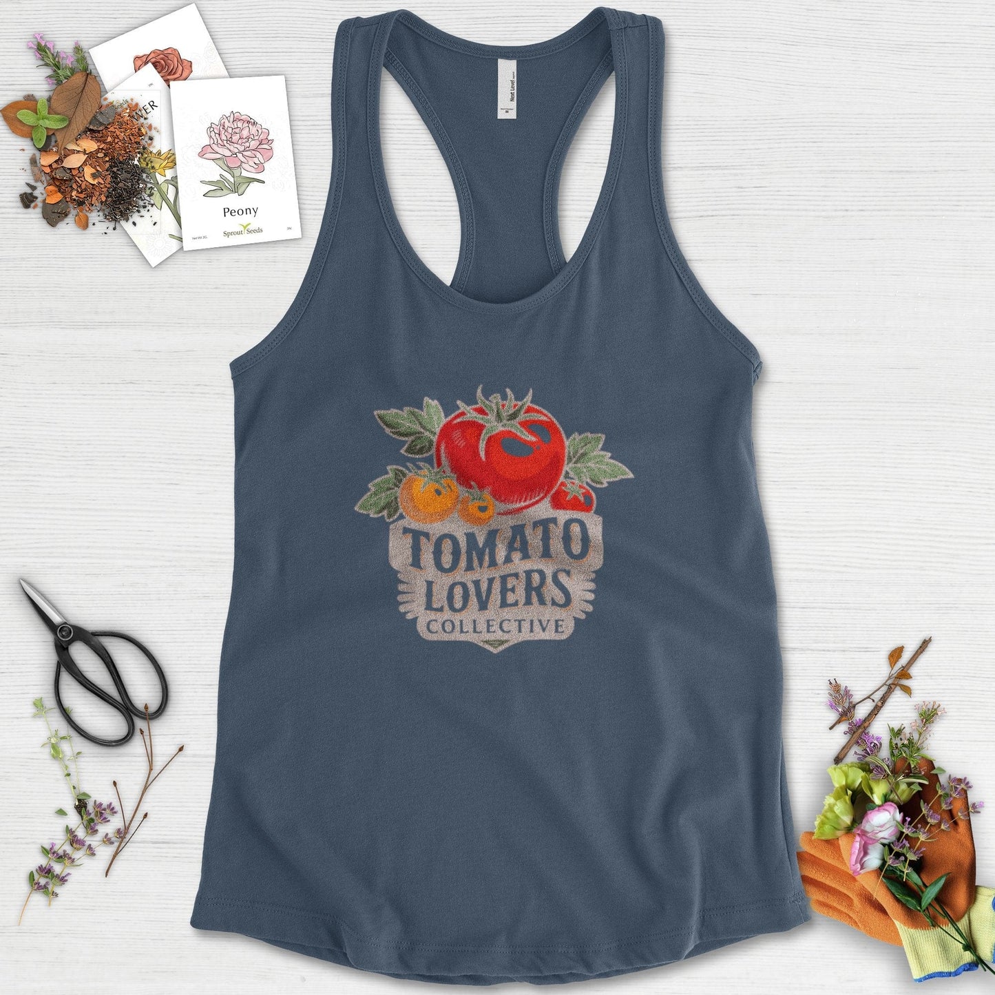 Tomato Lovers Collective Racerback Racerback / XS / Indigo Physical Item