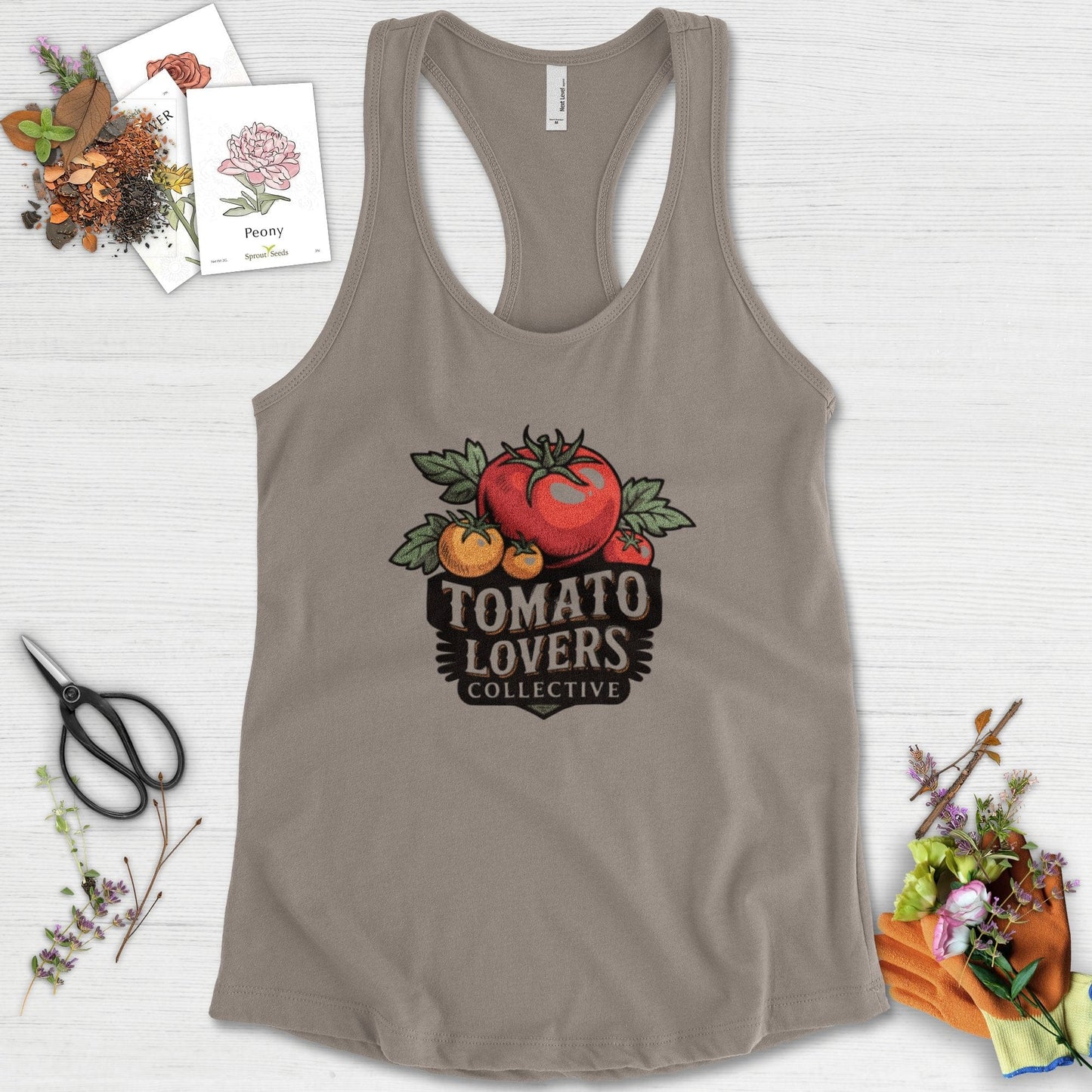 Tomato Lovers Collective Racerback Racerback / XS / Warm Grey Physical Item