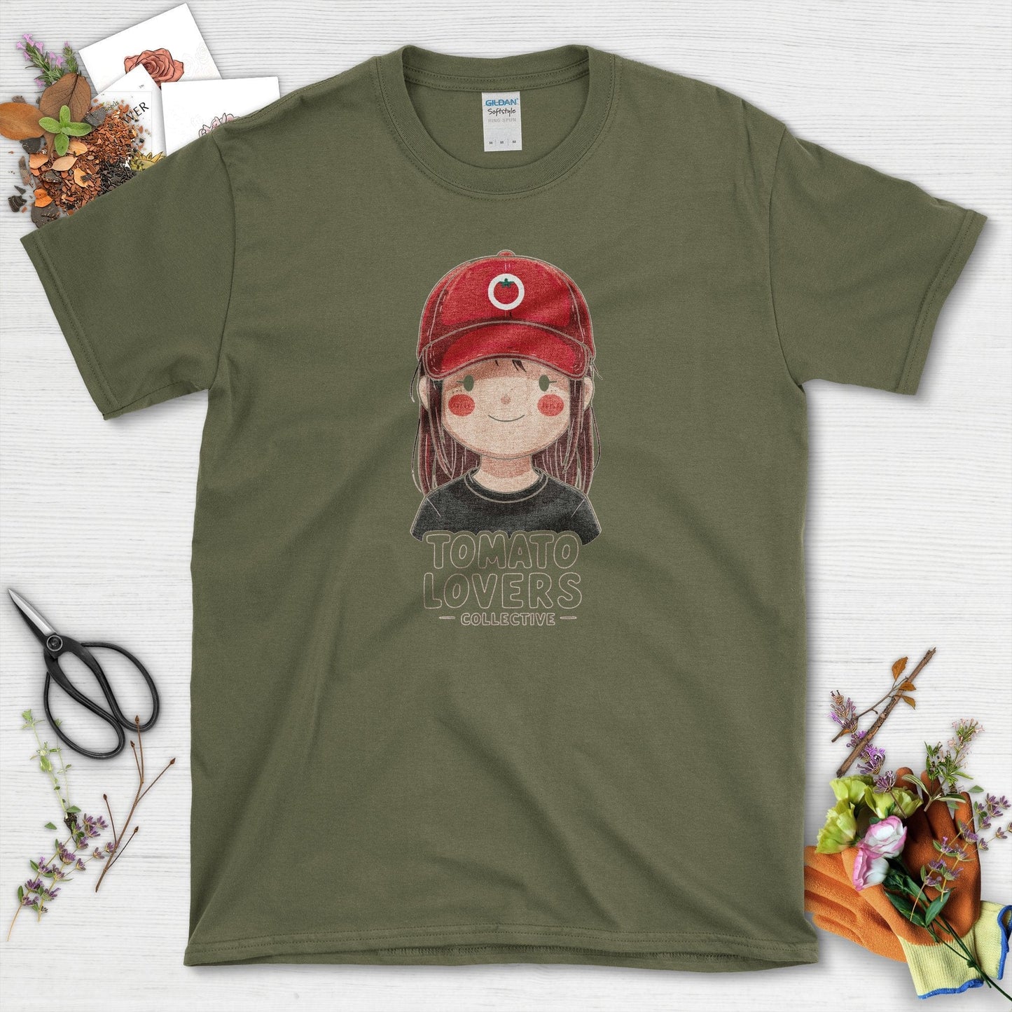 Tomato Lovers Collective T-Shirt Military Green / S Physical Item